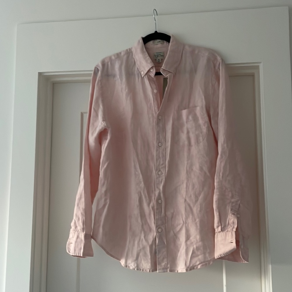 Never worn - J. Crew men's classic Slim fit button down in blush color